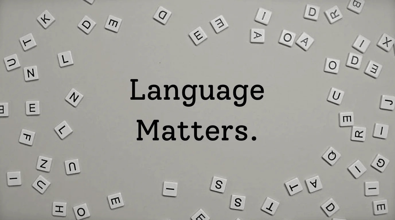 Scrabble letters spelling Language Matters